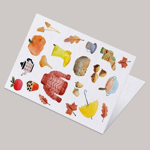 Grußkarte Herbst Adventure • DIN A6 • Illustration