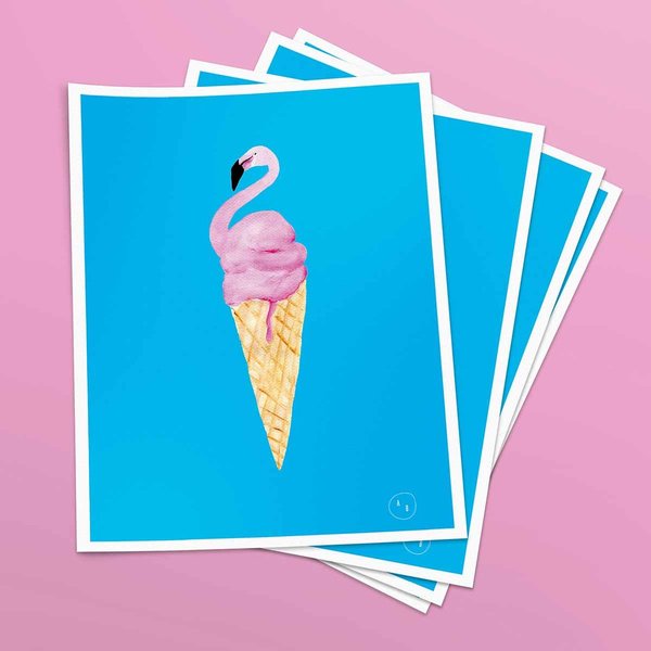 Art Print Flamingo • DIN A4 • Illustration
