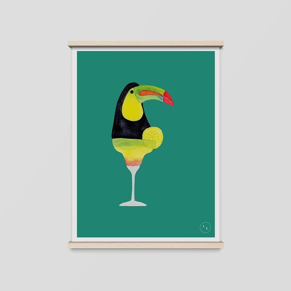 Art Print Tukan Cocktail • DIN A4 • Illustration
