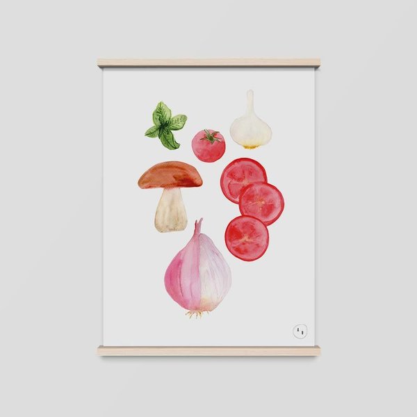 Art Print Gemüse Italien • DIN A4 • Illustration